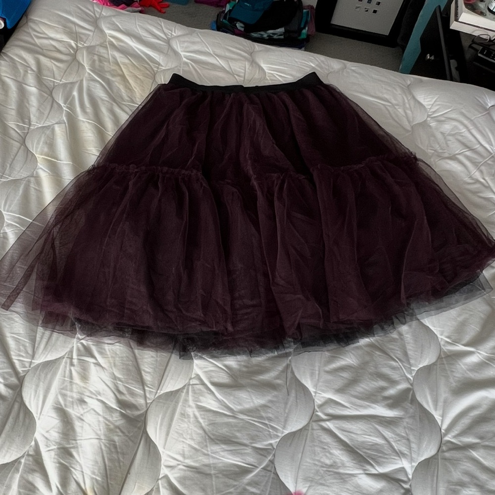 Elegant plum and black Tulle Skirt